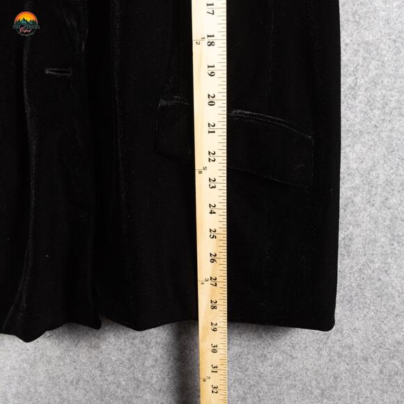 INC International Concepts Velvet Blazer Jacket Black Velour Women's Size XL - Picture 8 of 12